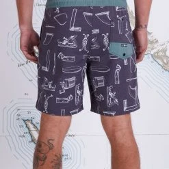 Salty Crew Island Days Black/White Elastic Boardshort Mens